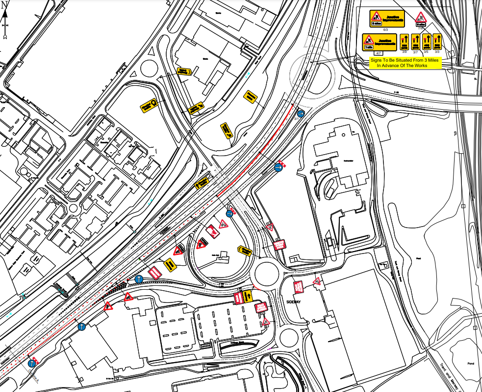 A500 Westbound - RCD & R-Bout S-East Quad